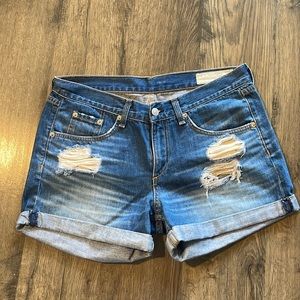 Rag & Bone Jean Shorts with Distressing